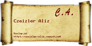 Czeizler Aliz névjegykártya